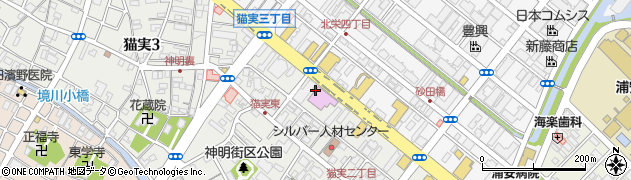 浦安停車場線周辺の地図