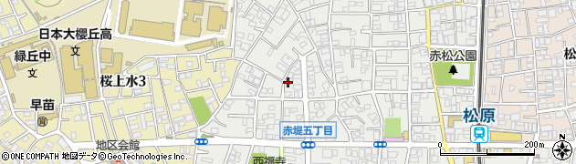 東京都世田谷区赤堤5丁目7-6周辺の地図