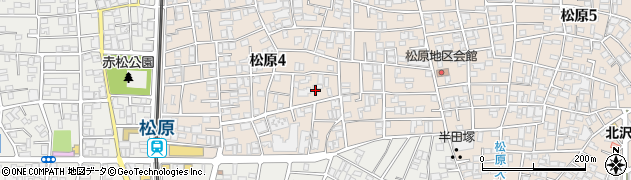 東京都世田谷区松原4丁目18周辺の地図