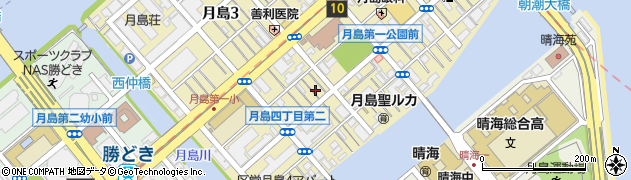 東京都中央区月島4丁目10-8周辺の地図