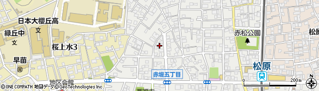 東京都世田谷区赤堤5丁目7周辺の地図