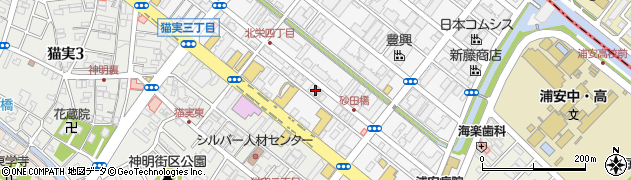 千葉県浦安市北栄4丁目19周辺の地図