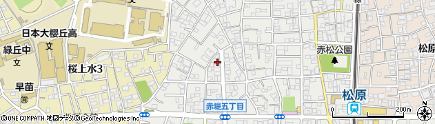 東京都世田谷区赤堤5丁目7-11周辺の地図