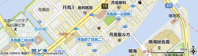 東京都中央区月島4丁目10-2周辺の地図
