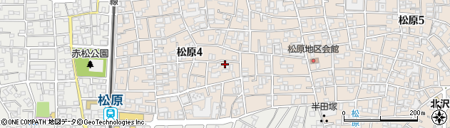 東京都世田谷区松原4丁目周辺の地図