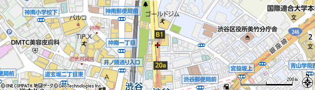 宮下公園前﻿(渋谷区役所仮庁舎入口)周辺の地図