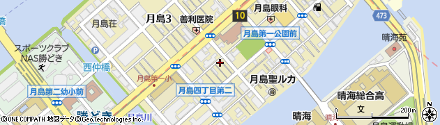 東京都中央区月島4丁目10-11周辺の地図