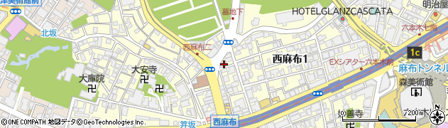 東京都港区西麻布1丁目14-17周辺の地図