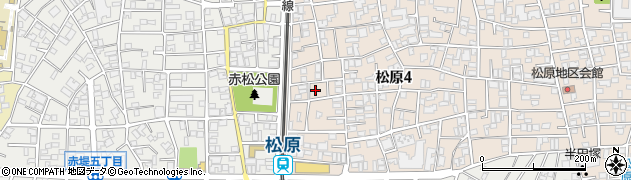 東京都世田谷区松原4丁目25周辺の地図