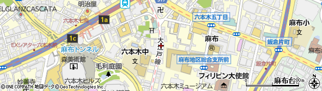 東京都港区六本木5丁目9周辺の地図