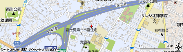 東京都調布市富士見町周辺の地図