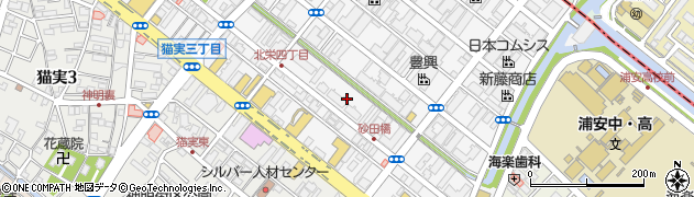 千葉県浦安市北栄4丁目18周辺の地図