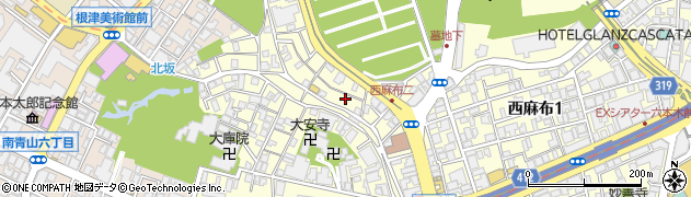東京都港区西麻布2丁目9-5周辺の地図