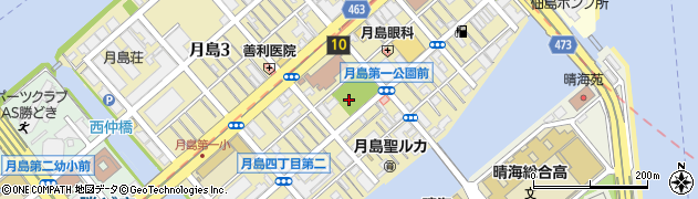 東京都中央区月島4丁目2周辺の地図