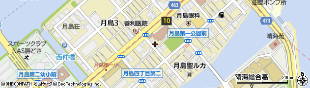 東京都中央区月島4丁目1-11周辺の地図
