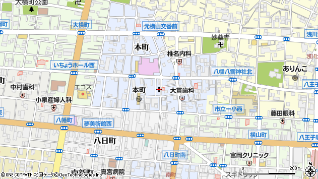 〒192-0066 東京都八王子市本町の地図