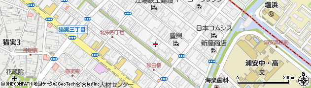 千葉県浦安市北栄4丁目17周辺の地図