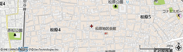 東京都世田谷区松原4丁目21周辺の地図