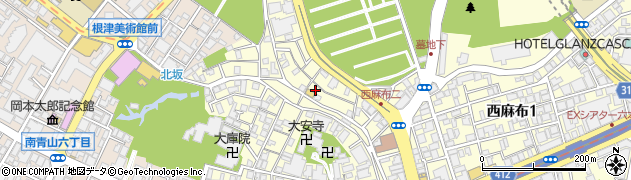 東京都港区西麻布2丁目9-2周辺の地図