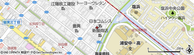 千葉県浦安市北栄4丁目8周辺の地図