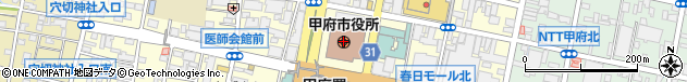 山梨県甲府市周辺の地図