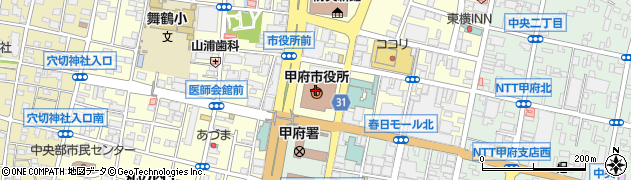 ローソンＳ甲府市役所店周辺の地図