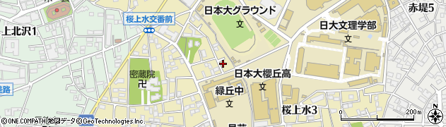 東京都世田谷区桜上水周辺の地図