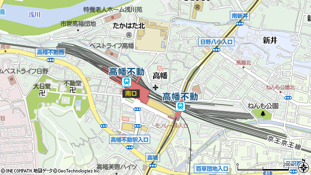 〒191-0031 東京都日野市高幡の地図