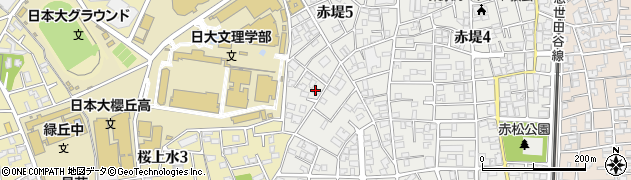 東京都世田谷区赤堤5丁目17-18周辺の地図