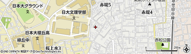 東京都世田谷区赤堤5丁目17-14周辺の地図