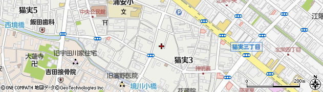 千葉県浦安市猫実周辺の地図