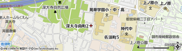 東京都調布市深大寺南町2丁目15-10周辺の地図