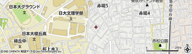 東京都世田谷区赤堤5丁目17-16周辺の地図