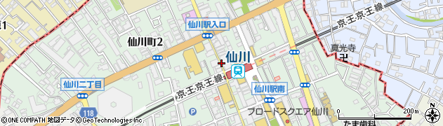 東京都調布市仙川町周辺の地図