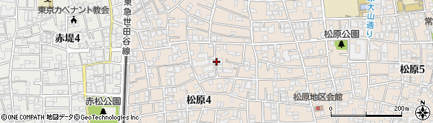 東京都世田谷区松原4丁目34周辺の地図