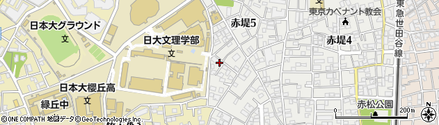 東京都世田谷区赤堤5丁目17-13周辺の地図