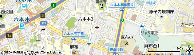 世田谷信用金庫六本木支店周辺の地図