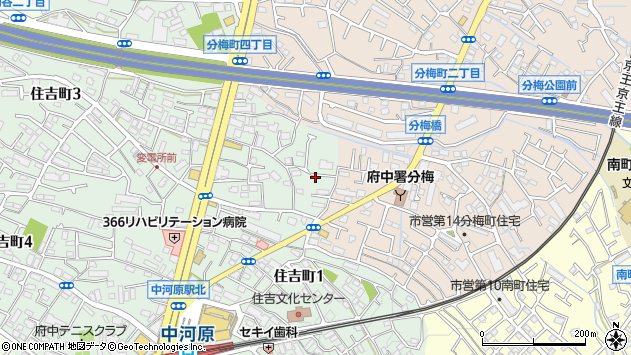 〒183-0034 東京都府中市住吉町の地図