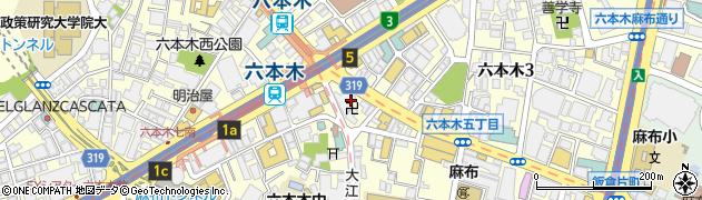 東京都港区六本木5丁目1周辺の地図