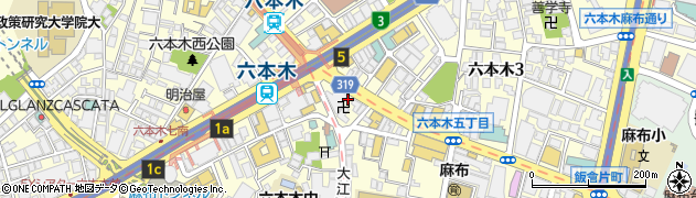 東京都港区六本木5丁目1-4周辺の地図