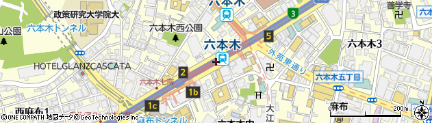 六本木駅周辺の地図