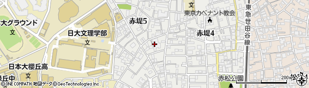 東京都世田谷区赤堤5丁目13周辺の地図