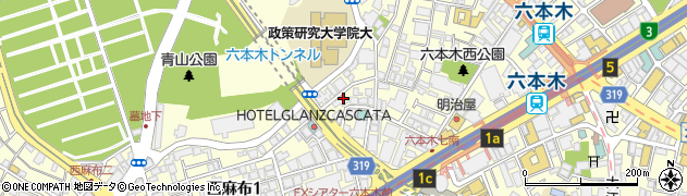 東京都港区六本木7丁目20-7周辺の地図