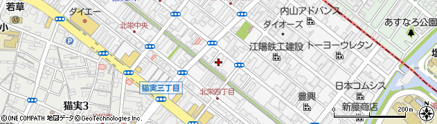 千葉県浦安市北栄4丁目24周辺の地図