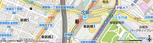 東京都港区東新橋周辺の地図
