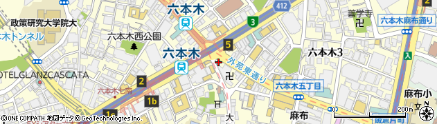 東京都港区六本木5丁目1-1周辺の地図