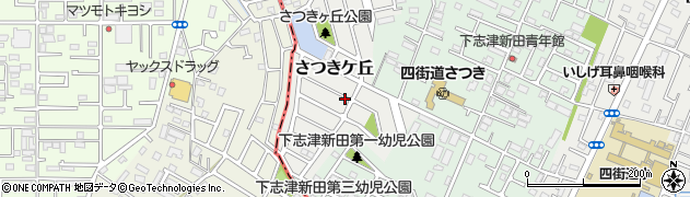 千葉県四街道市さつきケ丘周辺の地図