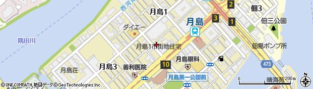 株式会社富士マート　月島店周辺の地図