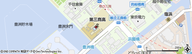 東京都江東区越中島3丁目3周辺の地図