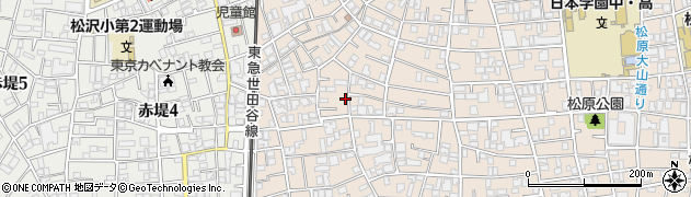 東京都世田谷区松原3丁目7-17周辺の地図
